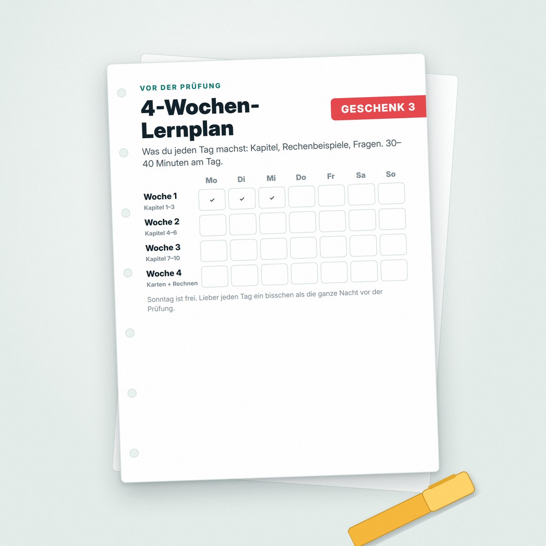 4-Wochen-Lernplan bis zur Prüfung