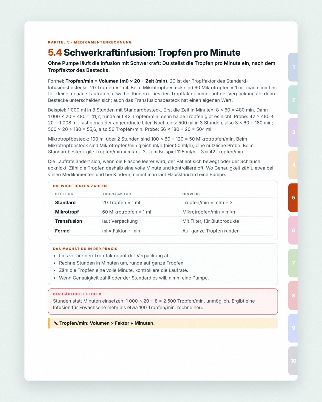Pflege-Spickzettel · 6